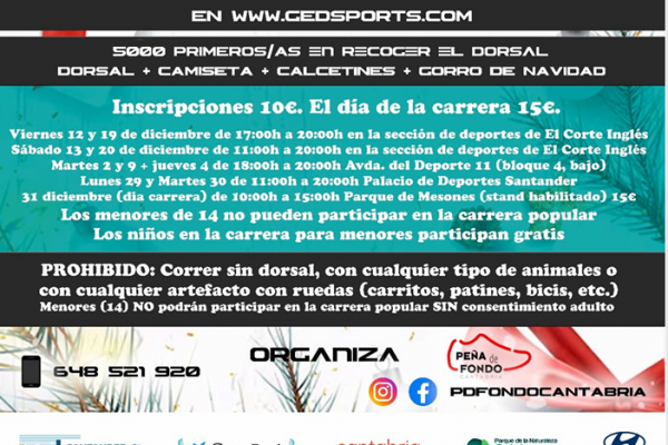 san silvestre santander 2025